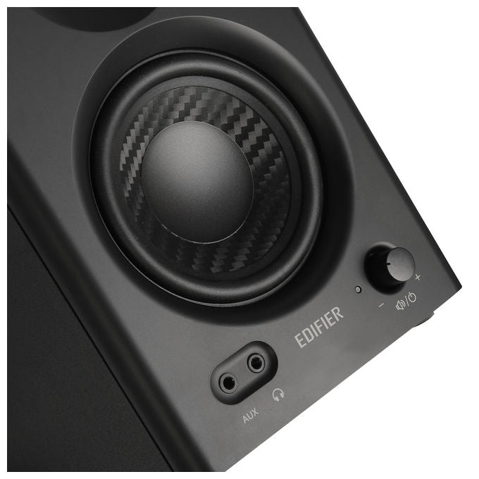 Edifier MR4-BLK MR4 Monitor da Studio Attivi 2.0 Canali 42 W RMS Woofer 4 Pollici Tweeter Cupola di Seta colore Nero