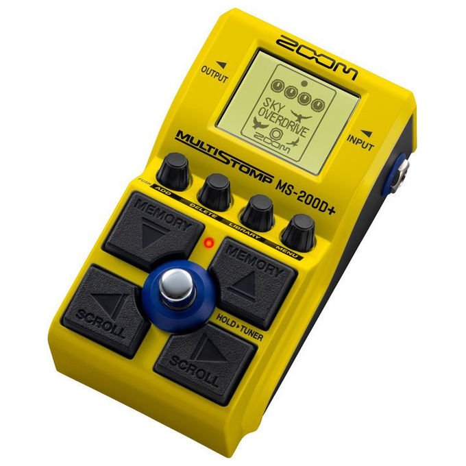 Zoom MS-200D+ pedale effetti chitarra, 200 drive e distorsioni, overdrive, fuzz, boost, accordatore cromatico