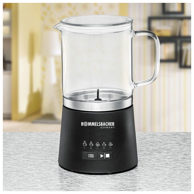 Rommelsbacher MS 625 Montalatte 5 Funzioni Capacita' Schiuma 250 ml Capacita' Riscaldamento 500 ml Potenza 600 W colore Nero