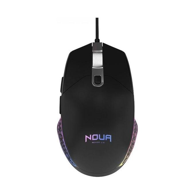 Noua Neon R Mouse Gaming RGB con Cavo Usb Sensore Ottico fino a 4800 DPI 6 Pulsanti e Illuminazione Rainbow