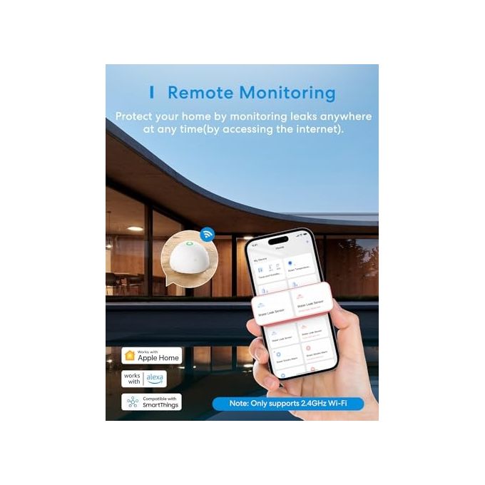 Meross Smart Rilevatore di Acqua Set Intelligente con Hub