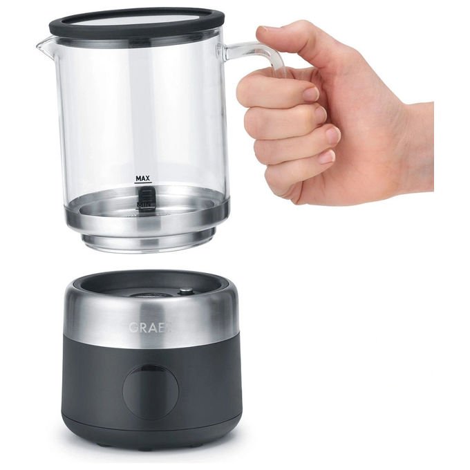 Graef MS802EU Montalatte 5 funzioni Caldo e Freddo Capacita' schiumatura 250 ml Capacita' riscaldamento 400 ml Materiale ciotola in vetro colore Nero