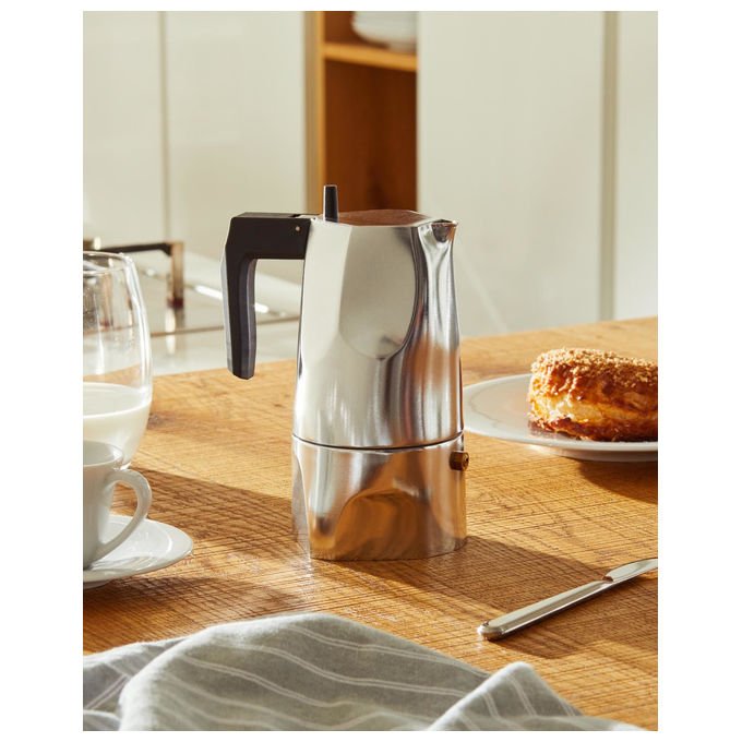 Alessi MT18-3 Caffettiera Espresso Ossidiana 3 Tazze 15 cl colore Nero