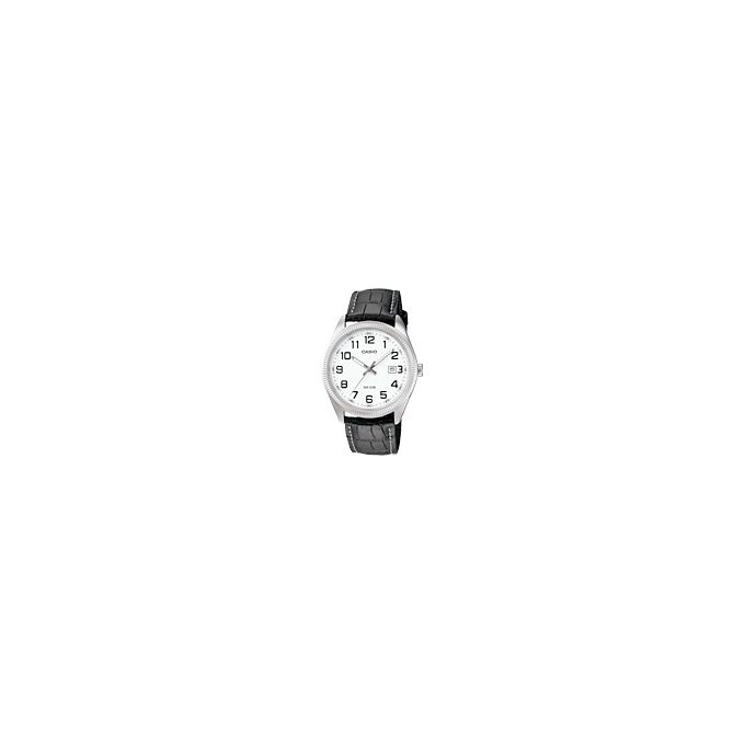 Casio Orologio da Polso Analogico con Date Display Vetro Minerale Cinturino in Pelle