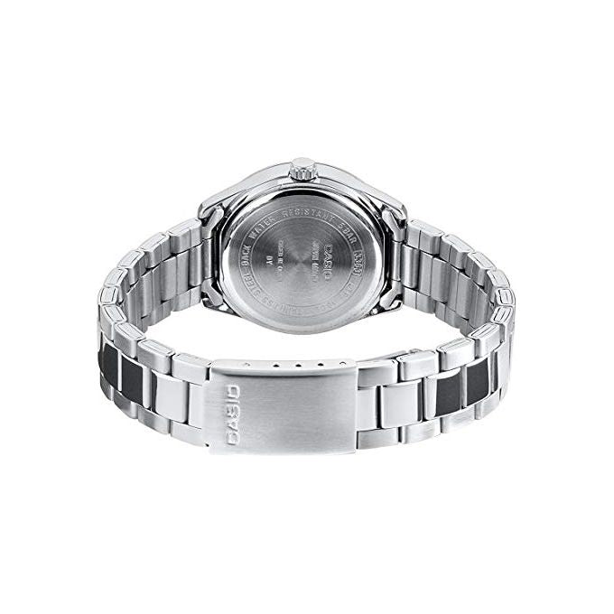 Casio Orologio da Polso Analogico con Date Display Vetro Minerale Bracciale in Acciaio con Chiusura di Sicurezza