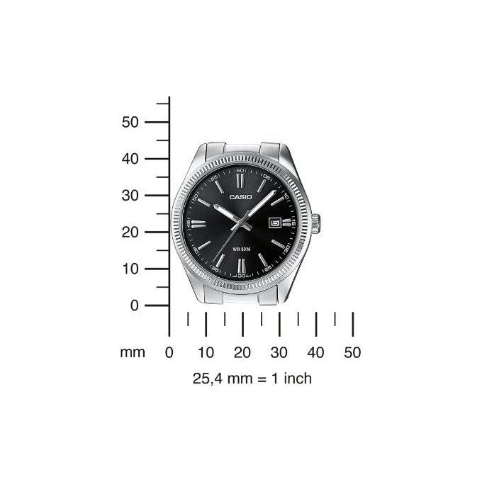 Casio orologio uomo quarzo MTP1302PD1A1VEF acciaio inox 38,5mm impermeabile 50m nero