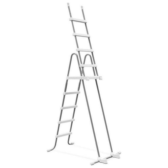 Intex 28074 Scaletta Doppia con Gradini Staccabili, l.2, Grigio, 132 cm