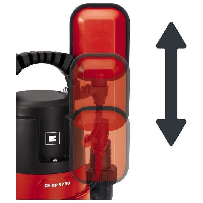 Einhell Elettropompa Acque Scure 370W Gh-Dp3730 Potente Pompa Sommergibile con Portata Massima 9000 L-h e Prevalenza di 5 Metri