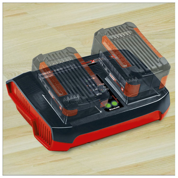 Einhell Power X-Twincharger Starter Kit Con 2 Batterie Da 18V-3Ah