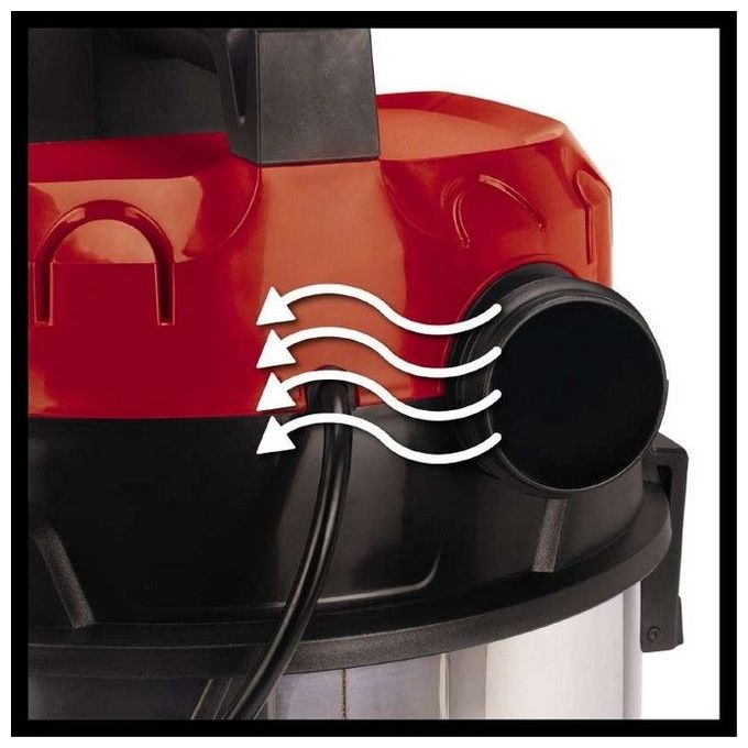 Einhell Bidone Aspiratutto Te-Vc 1925 Sa Potente e Versatile con Serbatoio in Acciaio e Utensili Inclusi