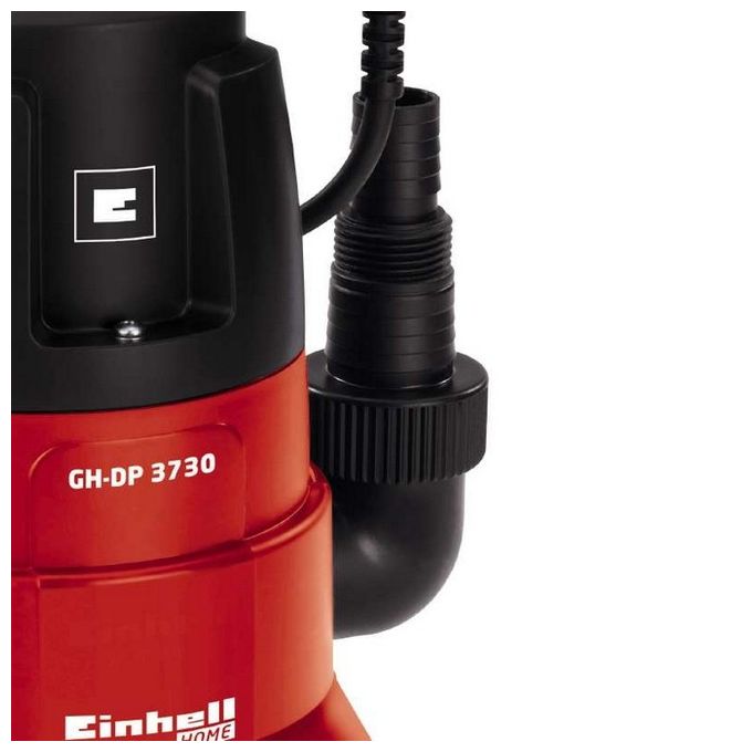 Einhell Elettropompa Acque Scure 370W Gh-Dp3730 Potente Pompa Sommergibile con Portata Massima 9000 L-h e Prevalenza di 5 Metri