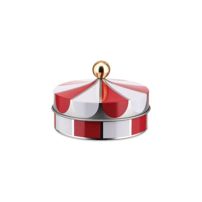 Alessi MW31S3 Set di 3 Scatole Portaoggetti Circus Diametro 17.6 cm colore Rosso-Giallo-Nero