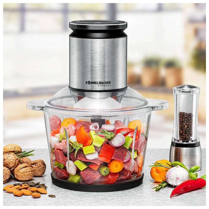 Rommelsbacher MZ800 Tritatutto 800 W 2.7 L 22 Velocita' colori Nero acciaio inox