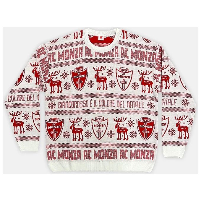 Maglione di Natale Monza bianco Taglia L