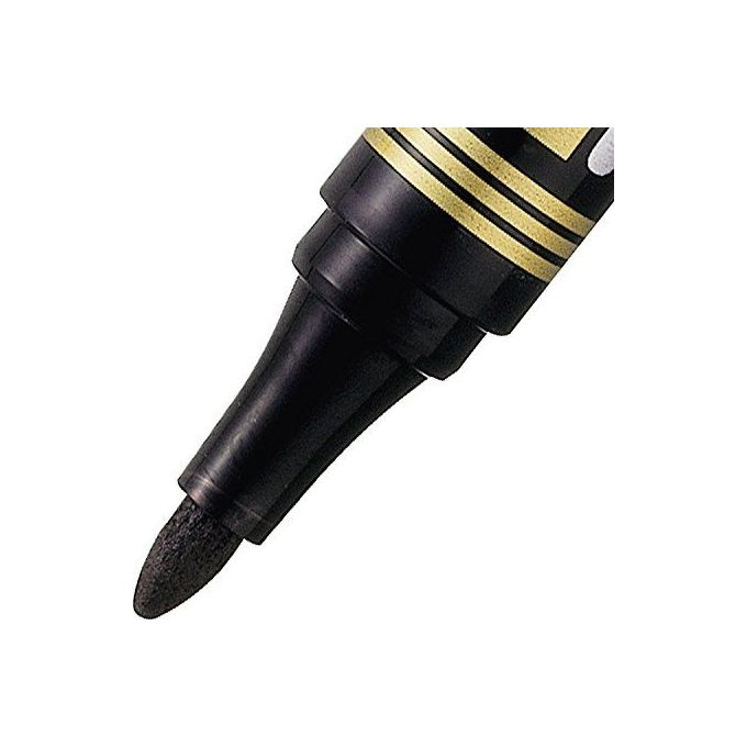 Pentel Confezione 12 marcatori perm. Punta conica nero Amiko