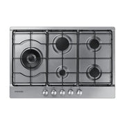 Samsung NA75M3130AS Piano Cottura a Gas 5 Zone 1 Tripla Corona Griglie in Piattina Smaltata 75 cm Acciaio Inox
