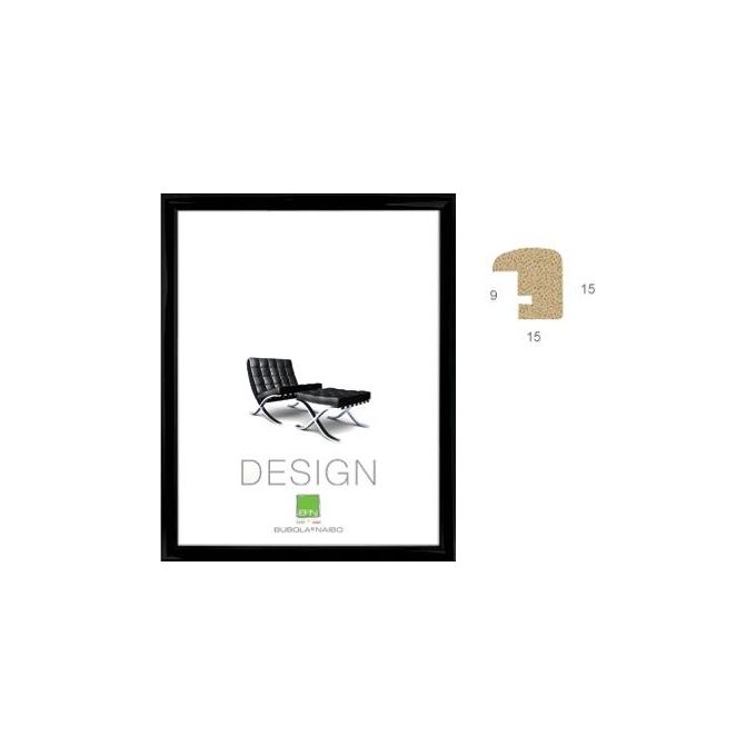 Cornice in Legno Laccato con Portafoto  cm 18x24 nera