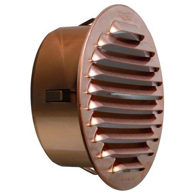 Griglie Aerazione Rame con Rete Imbocco Rame Diametro mm. 80