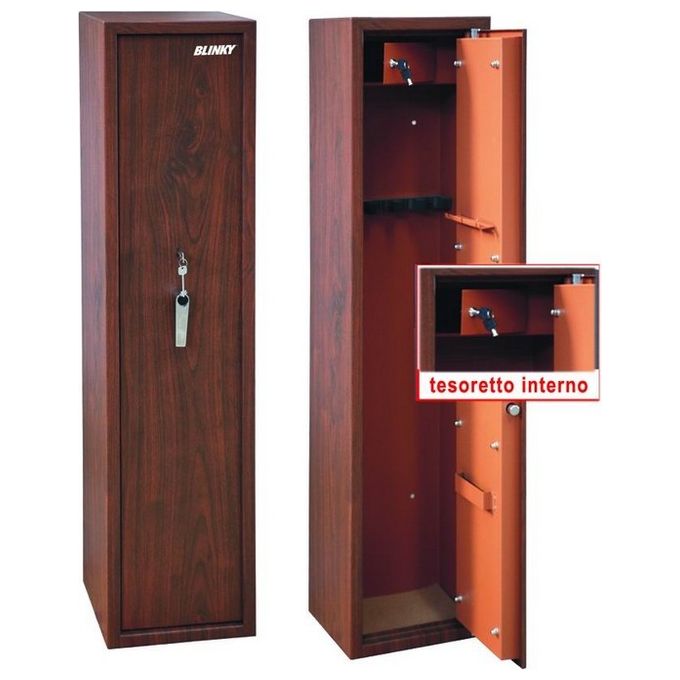 Armadi Portafucili Blinky 5 Post Effetto Legno 30x25x145H