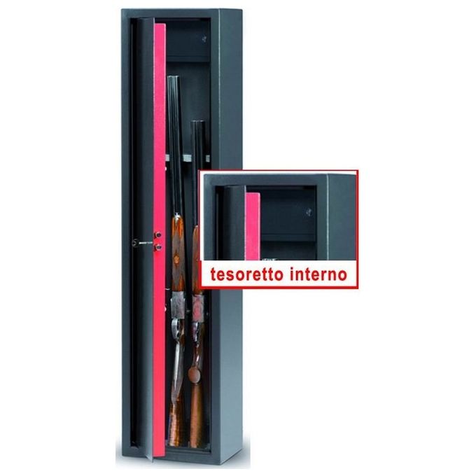 Armadi Portafucili Blinky 5 Posti + Tesoretto 31x22x138H