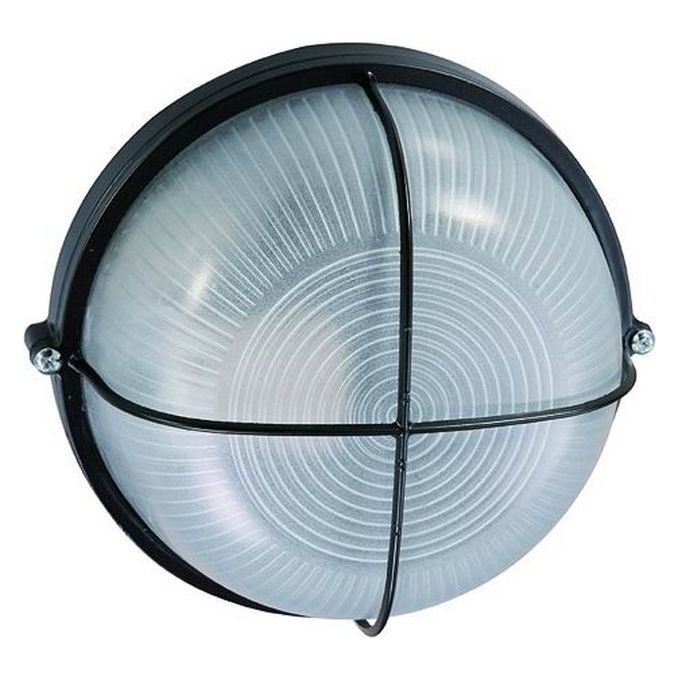 Plafoniere Alluminio Blinky Luna Tonda Nera 60 Watt