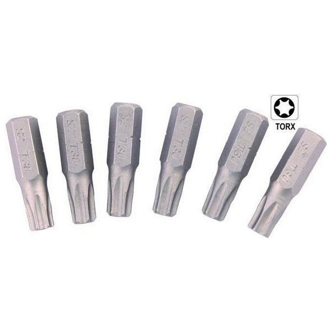 Vigor Inserti Per Avvitatori Torx-Ti Pieni Pz.6 Tx-30X25Mm