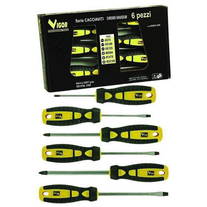Serie Cacciaviti Vigor Crv Taglio-Croce Pezzi 6