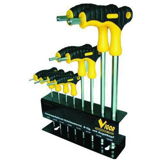 Serie Cacciaviti Vigor Crv Esagonali Manico a T Pezzi 8