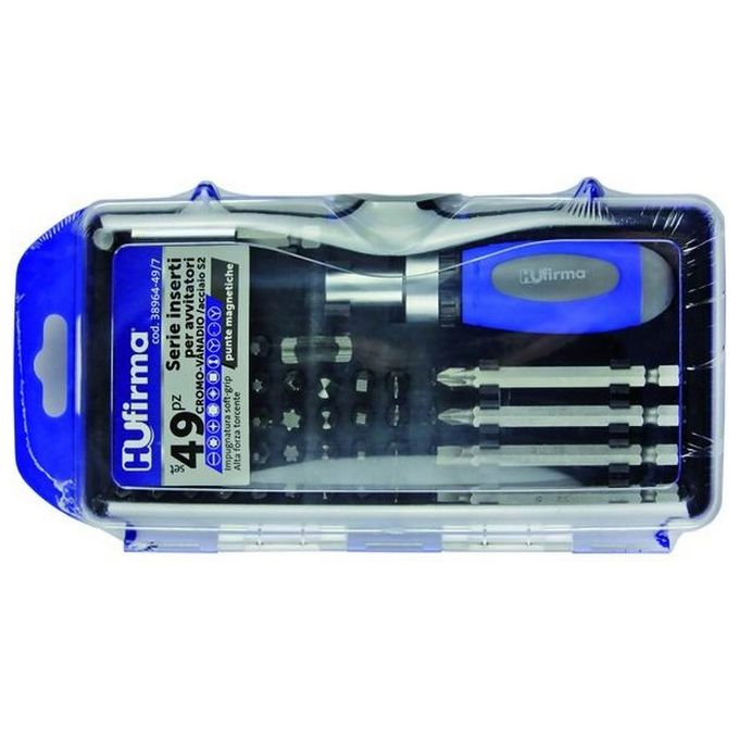 Hu-Firma Inserti Per Avvitatori Cromo Vanadio Set 49 Pz.