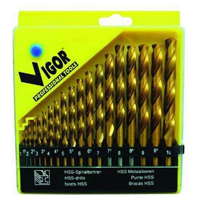 Vigor Serie Punte Hss Titanium Pz. 19 Mm. 1-10