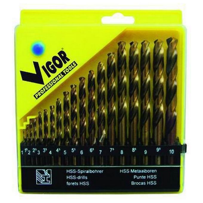 Vigor Serie Punte Hss Cobalt Pz. 19 Mm. 1-10
