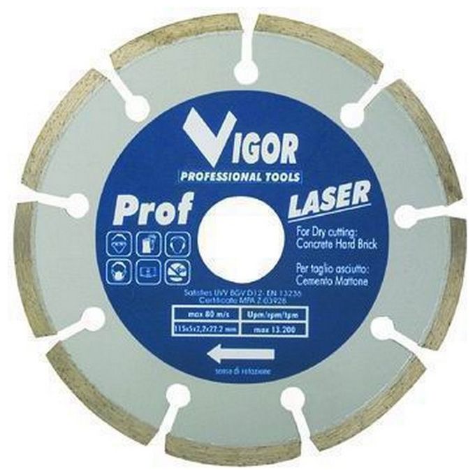 Vigor Dischi Diamantati A Settori Diametro Mm.115