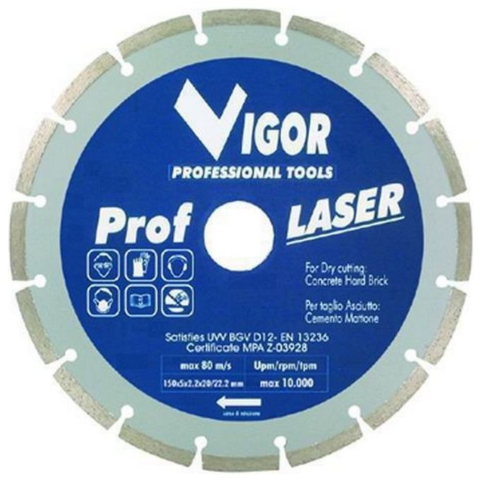 Vigor Dischi Diamantati A Settore Diametro Mm.150