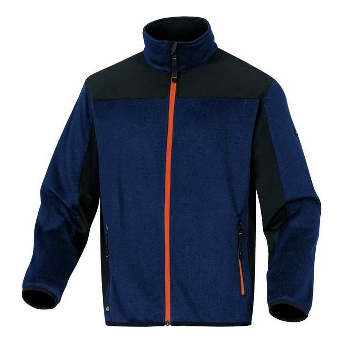 Cardigan Deltaplus Beaver Blu-Orange con Zip Tg. M