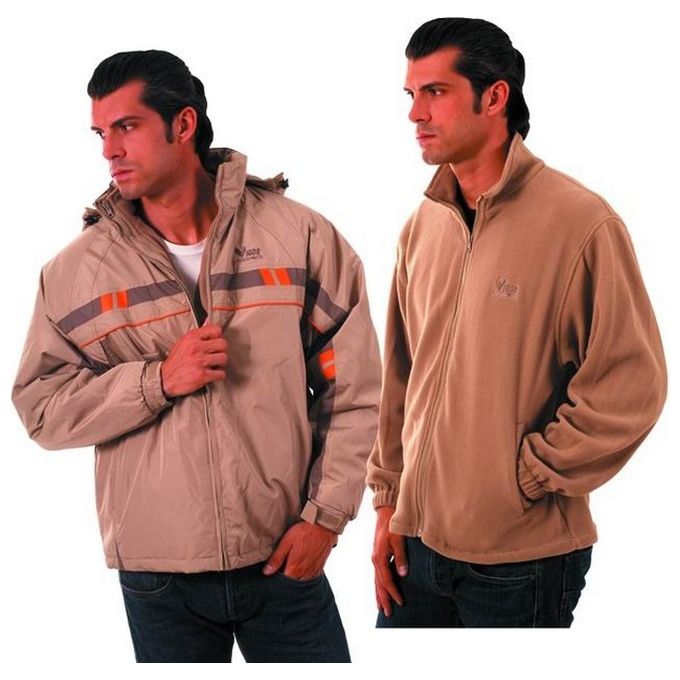 Cardigan Deltaplus Beaver Blu-Orange con Zip Tg. L