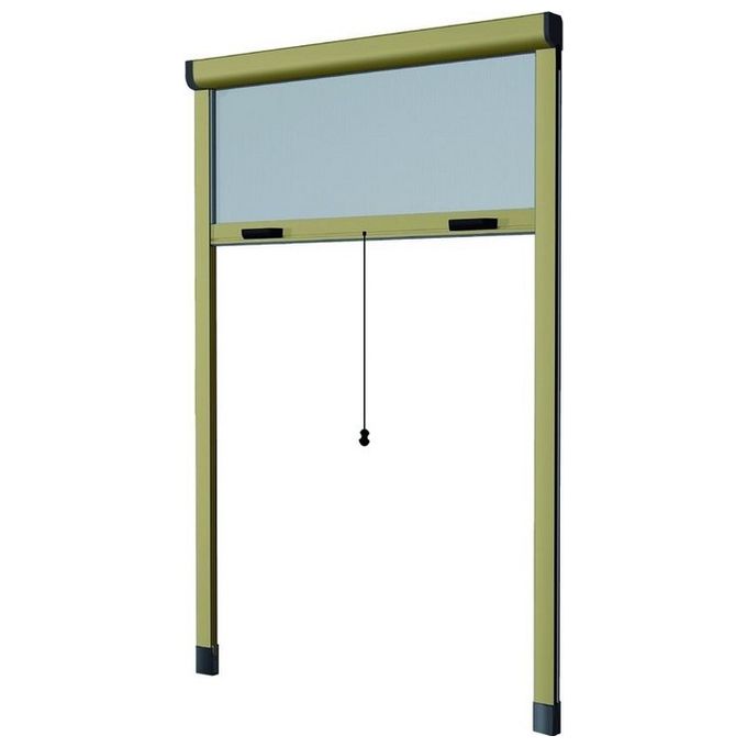 Zanzariere Alluminio Hu-Firma Verticale Bronzato cm.140x170