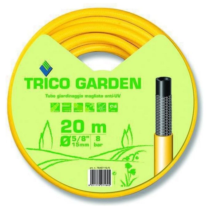 Fitt Tubo per Irrigazione Trico Garden con 3 Strati Lunghezza 20 metri Diametro 3-4'' Giallo e Nero