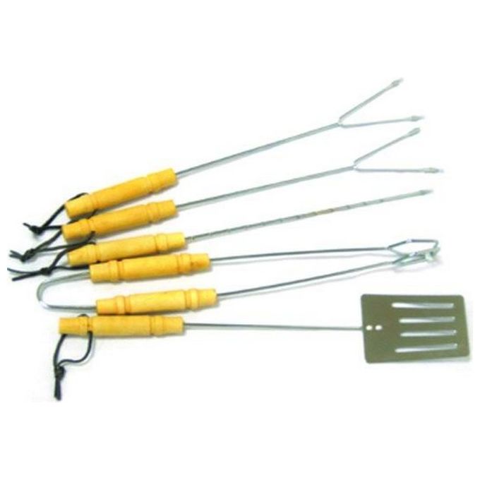 Blinky Set per Barbecue 5 Pezzi Manico Legno