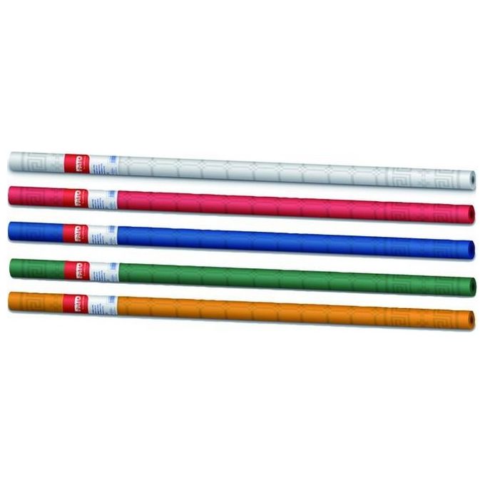 Tovaglie Carta Damascata Tinta Unita Arancio Mt. 1,2x 7