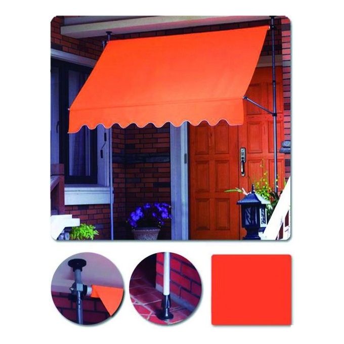 Tende Da Sole Autoportanti Tessuto Pe Arancio Mt.2,5x1,5