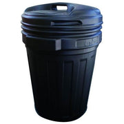 Bidoni Immondizia Hdpe Nero Coperchio Vite Lt. 70