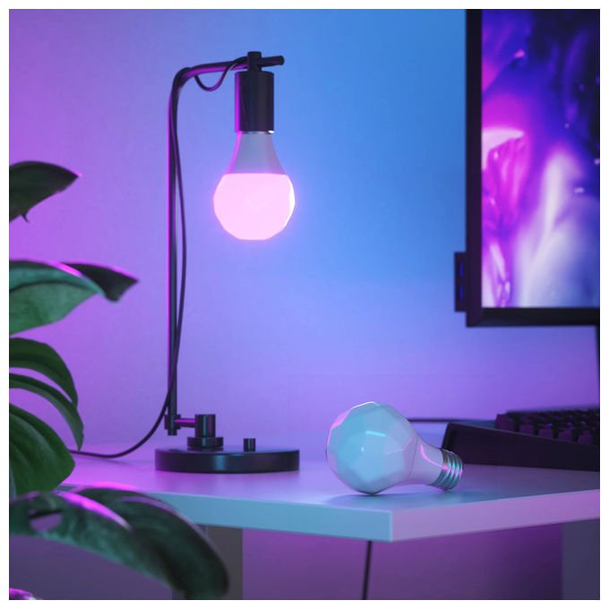 Nanoleaf NF080B02-3A19B Lampadina intelligente Wi-Fi Bluetooth Matter 8.5 W 2700K-6500K 16M colori colore Bianco