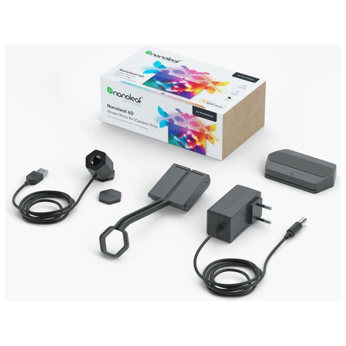 Nanoleaf NF082K02-1CK Kit di luci d'ambiente 4D Screen Mirror con tecnologia Sync+ e Privacy Cover per camera colore RGBIC