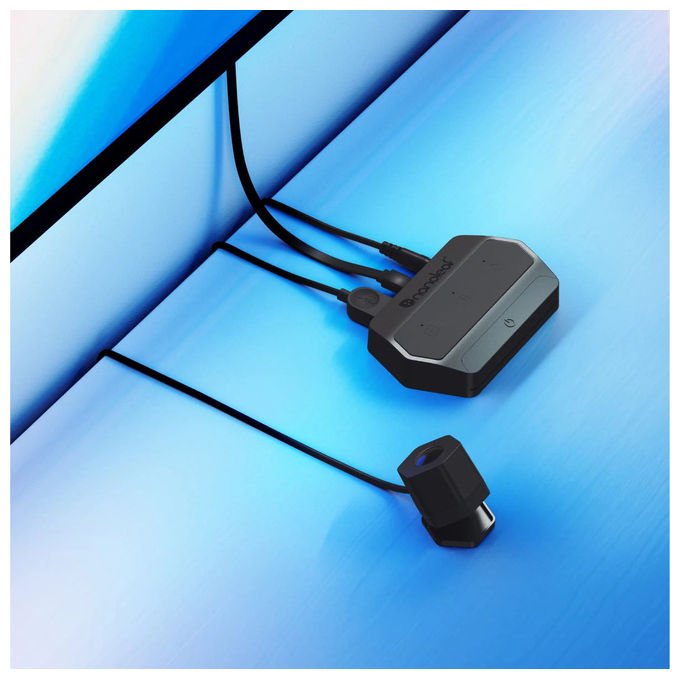 Nanoleaf NF082K02-1CK Kit di luci d'ambiente 4D Screen Mirror con tecnologia Sync+ e Privacy Cover per camera colore RGBIC