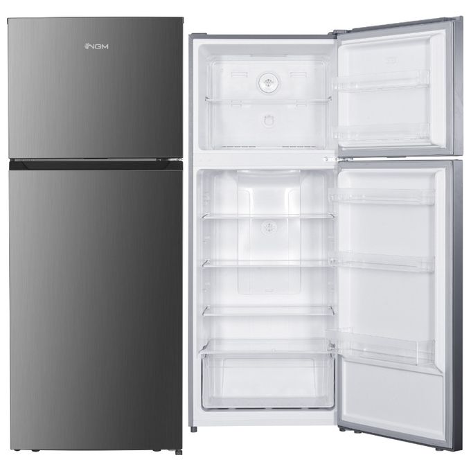 Ngm DP540XME Frigorifero doppia porta 415 Litri 34 Litri Classe E Total No Frost 3 Ripiani 1 Cassetto Porte reversibili Inox