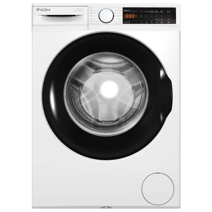 NGM W1014AIN – Lavatrice a Carica Frontale 10 kg, 1400 rpm, Classe Energetica A, Motore Inverter con Programmi Rapidi e Funzione Anti-Allergy (85×60×55 cm), Colore Bianco