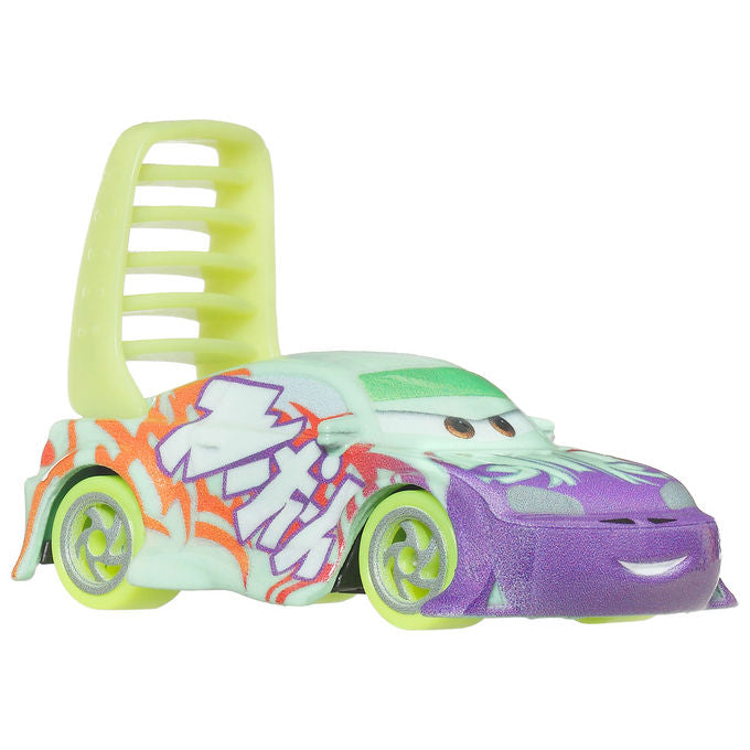 Disney Cars GLOW RACERS Veicolo in metallo pressofuso 1:55 con fiamme che si illumina al buio colore Assortito