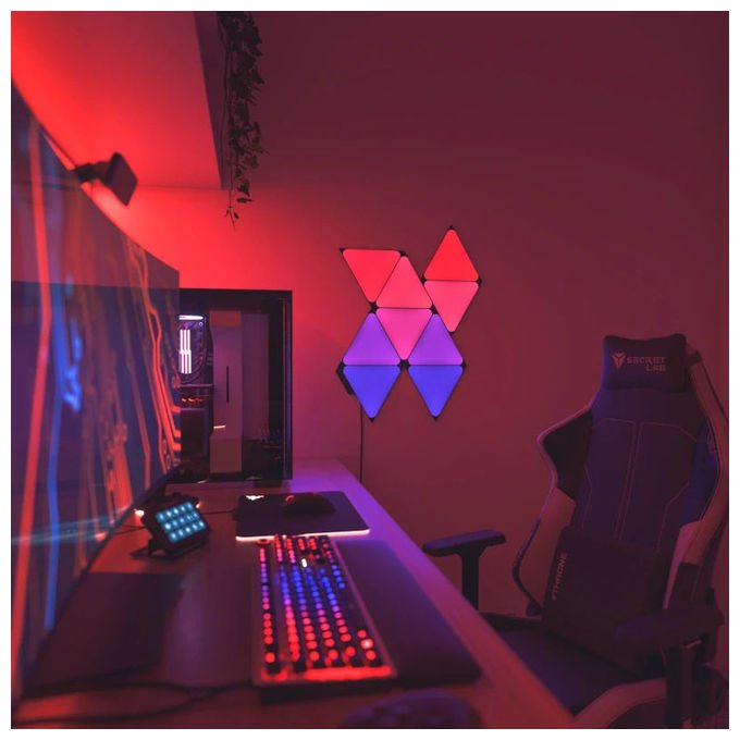 Nanoleaf NL47-0102TW-9PK Pannello intelligente Wi-Fi 9 pz colore Ultra Black