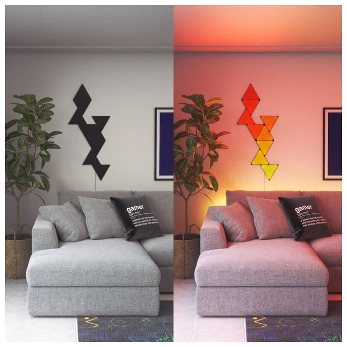 Nanoleaf NL47-0102TW-9PK Pannello intelligente Wi-Fi 9 pz colore Ultra Black