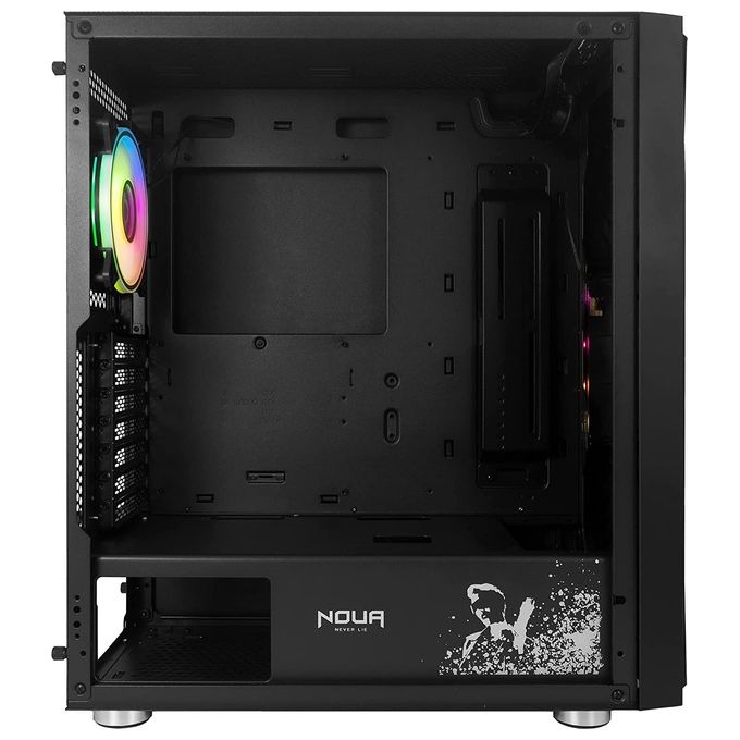 Noua Ne-o F18 Nero Caso ATX per PC Gaming con Supporto E-ATX Ventola PWM ARGB e Pannello Laterale in Vetro Temperato
